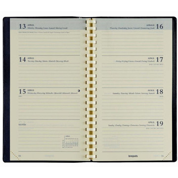 agenda Brepols Interplan Palermo 7/2 - zwart