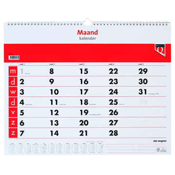 kalender Quantore 2025 maandkalender spiraal