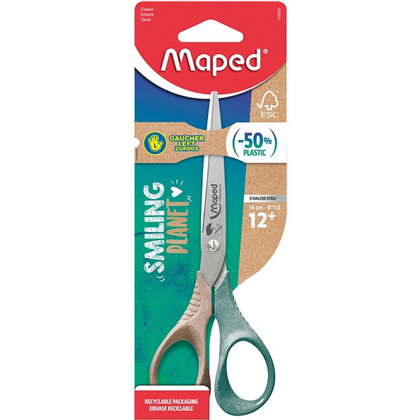 schaar Maped Smiling Planet 16cm linkshandig