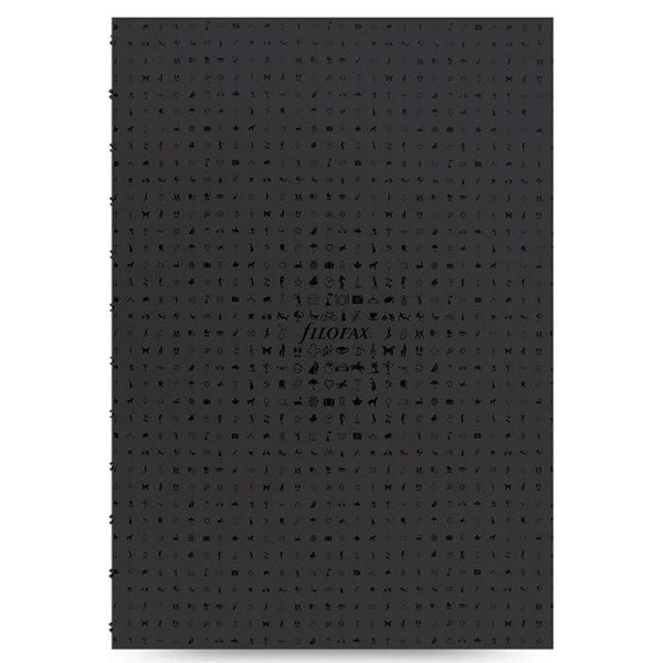 Filofax Notebook A4 Icon Folio Black gelijnd