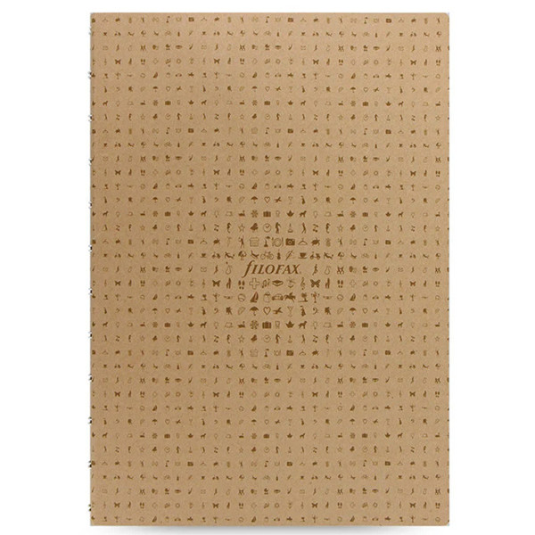 Filofax Notebook A4 Icon Folio Kraft gelijnd