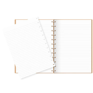 Filofax Notebook A4 Icon Folio Kraft gelijnd