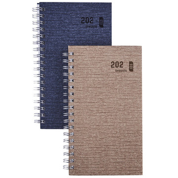 Brepols agenda 2026 Ecorama Eco Kazar   7/2 spiraal - bruin - blauw
