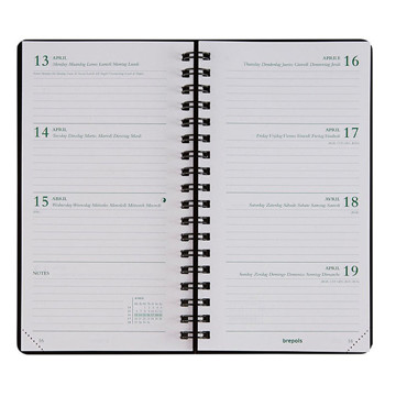 Brepols agenda 2026 Ecorama Eco Kazar   7/2 spiraal - bruin - blauw