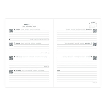 Letts of London agenda Big Plans A5 7 dagen op 2 pagina's