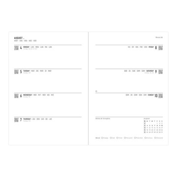 Letts of London agenda Eco Writers Words A5 7/2 assorti