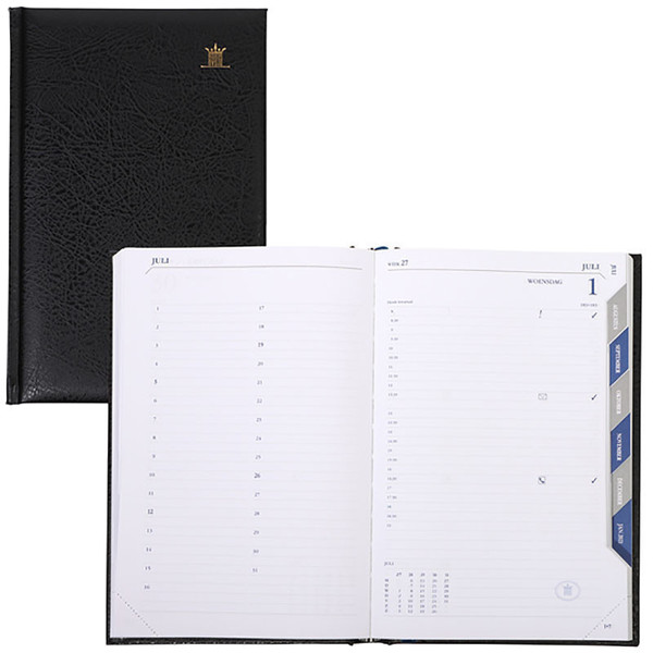 agenda Ryam President 1/1 + maandtabs - zwart