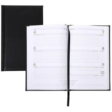 Ryam agenda 2025 Efficiency Baladek 135x210mm 7/2 pagina's zwart