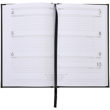 Ryam agenda 2025 Efficiency Baladek 135x210mm 7/2 pagina's zwart