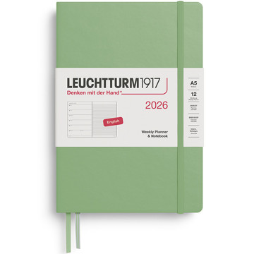 LEUCHTTURM1917 agenda Medium A5 Weekly Planner & Notebook Sage
