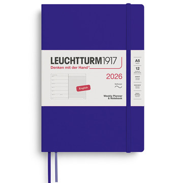 LEUCHTTURM1917 agenda Softcover Medium A5 Weekly Planner & Notebook Ink
