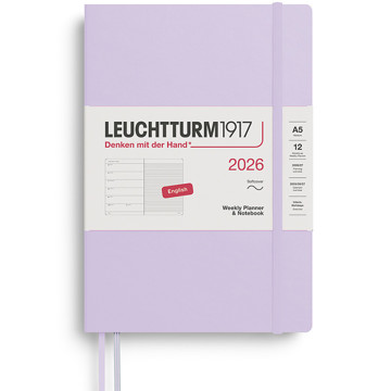 LEUCHTTURM1917 agenda Softcover Medium A5 Weekly Planner & Notebook Lilac