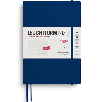 LEUCHTTURM1917 agenda Softcover Medium A5 Weekly Planner & Notebook Navy