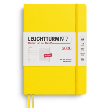 LEUCHTTURM1917 agenda Medium A5 Weekly Planner & Notebook Lemon