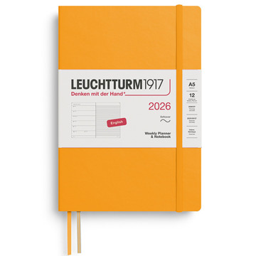 LEUCHTTURM1917 agenda Softcover Medium A5 Weekly Planner & Notebook Rising Sun