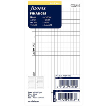filofax Personal finances