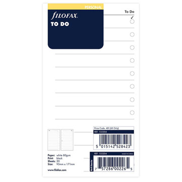 Filofax Personal To Do wit