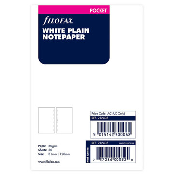 Filofax Pocket blanco papier wit