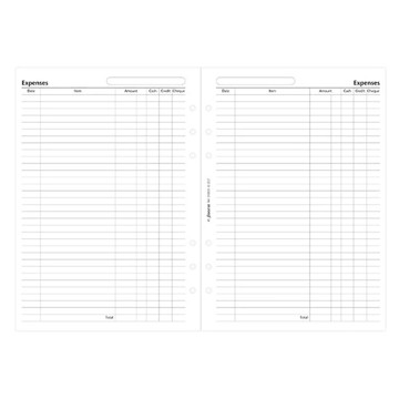 Filofax A5 Expenses