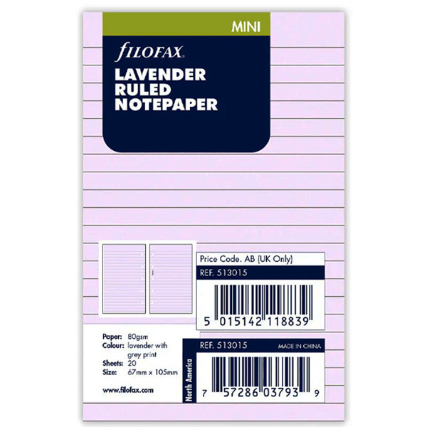 Filofax Mini gelijnd lavender