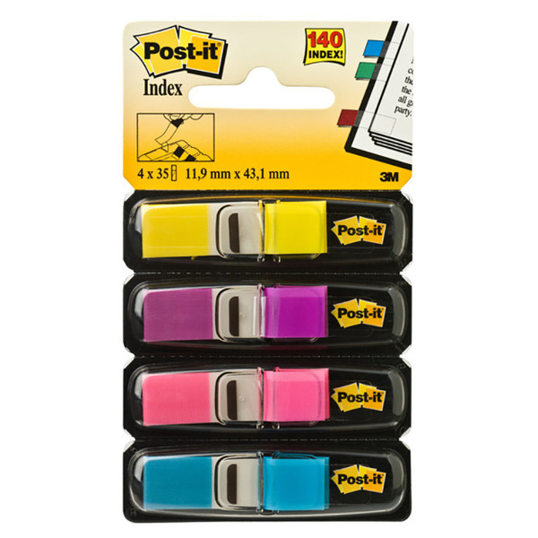 indextabs 3M Post-it 683-4AB  12mm 4 kleuren