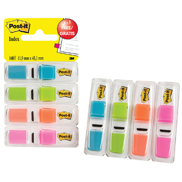 indextabs 3M Post-it 683-4ABX 12mm 4 kleuren