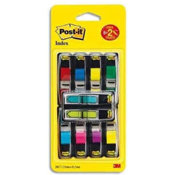 indextabs 3M Post-it 683-vad1 12mm 8 kleuren + 2 gratis