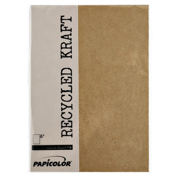 Papicolor Recycled Kraft A4 220gr  6vel bruin