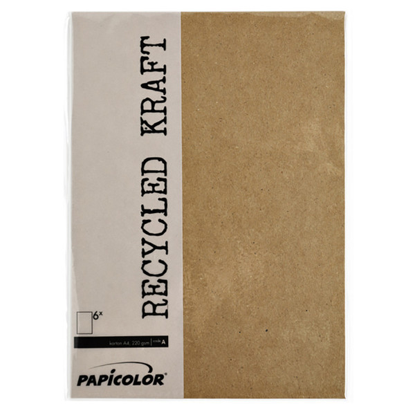 Papicolor Recycled Kraft A4 220gr  6vel bruin