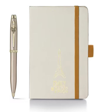 Sheaffer 100 Emily in Paris Champagne Gold trims balpen set + notitieboek A6