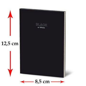 Stifflex notitieblok Prisma Colors Black or White - gelijnd