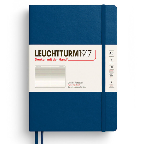 LEUCHTTURM1917 Medium A5 notitieboek Indigo gelijnd