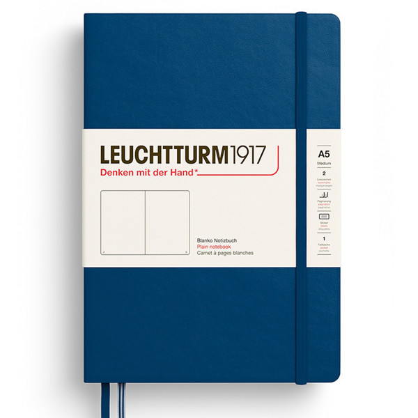 LEUCHTTURM1917 Medium A5 notitieboek Indigo blanco