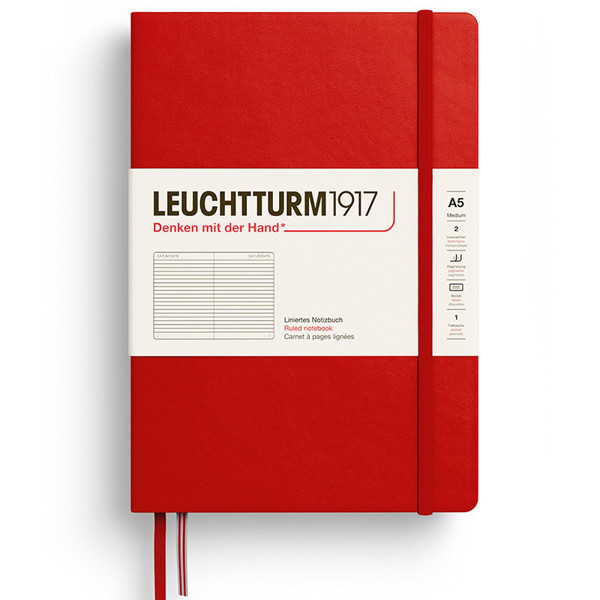 LEUCHTTURM1917 Medium A5 notitieboek Cherry gelijnd