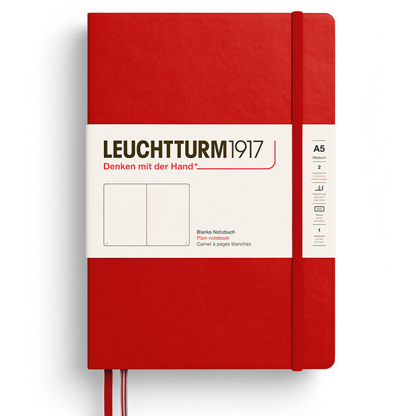 LEUCHTTURM1917 Medium A5 notitieboek Cherry blanco
