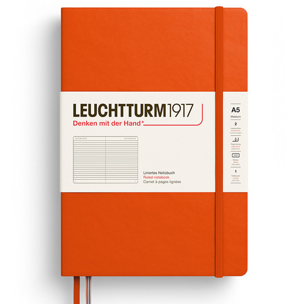 LEUCHTTURM1917 Medium A5 notitieboek Pumpkin gelijnd