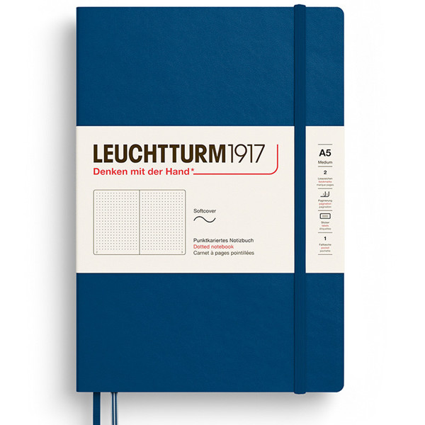 LEUCHTTURM1917 Medium A5 Softcover notitieboek Indigo dotted