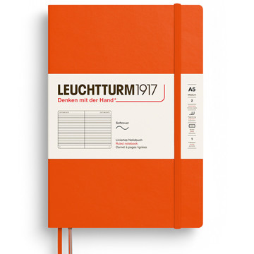 LEUCHTTURM1917 Medium A5 Softcover notitieboek Pumpkin gelijnd