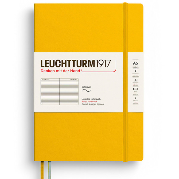 LEUCHTTURM1917 Medium A5 Softcover notitieboek Sunflower gelijnd