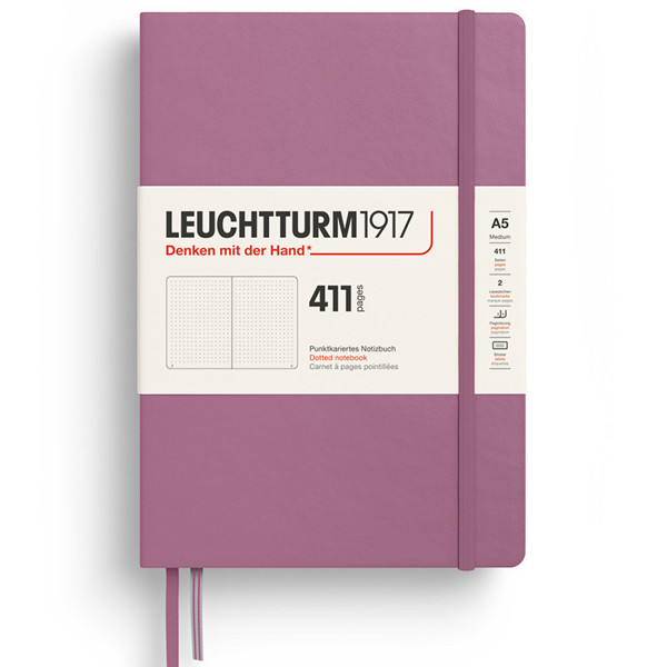 LEUCHTTURM1917 Medium A5 notitieboek 411pages Dusty Rose dotted
