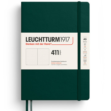 LEUCHTTURM1917 Medium A5 notitieboek 411pages Forest Green dotted
