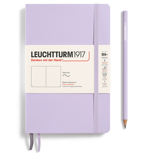 LEUCHTTURM1917 Paperback B6+ Softcover notitieboek Lilac blanco