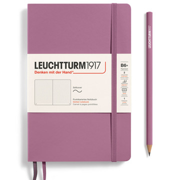 LEUCHTTURM1917 Paperback B6+ Softcover notitieboek Dusty Rose dotted