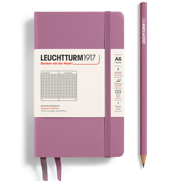 LEUCHTTURM1917 Pocket A6 notitieboek Dusty Rose geruit