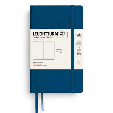 LEUCHTTURM1917 Pocket A6 Softcover notitieboek Indigo blanco