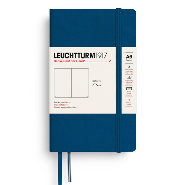 LEUCHTTURM1917 Pocket A6 Softcover notitieboek Indigo blanco