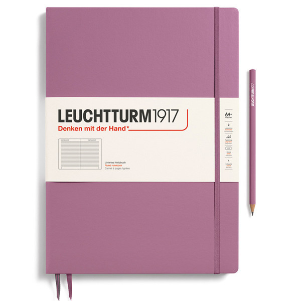LEUCHTTURM1917 Master Slim A4+ notitieboek Dusty Rose gelijnd