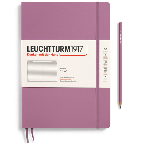 LEUCHTTURM1917 Composition B5 Softcover notitieboek Dusty Rose gelijnd