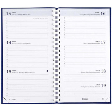 schoolagenda Brepols Clear Prof 95x160mm 7/2 spiraal