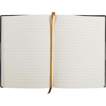 notitieboek Flying Spirit A5 zwart leer - 90g gelijnd